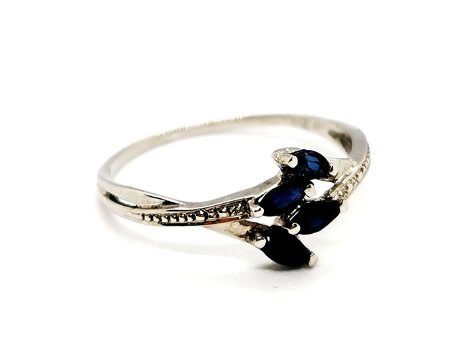 Bague 56 Bague Or blanc Saphir 58 Facettes 1141364CD