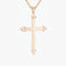 Pendentif Croix ancienne or rose et or blanc 58 Facettes 22-474
