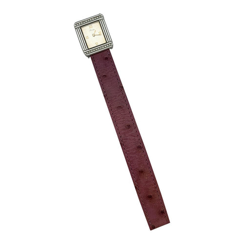 Montre Montre "Ma Première" Poiray, acier et diamants sur cuir. 58 Facettes 30623
