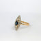 Bague Bague Marquise or jaune diamants et saphir 58 Facettes 22945
