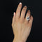 Bague 61 Bague saphirs de synthèse blancs et bleu losangique 58 Facettes 23-193