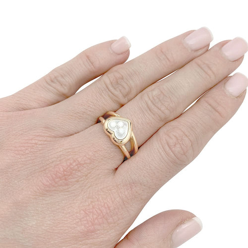 Bague 53 Bague Chopard, "Happy Diamonds", or jaune, diamant. 58 Facettes 32122