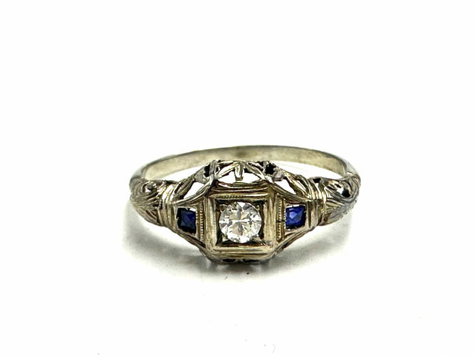Bague 62 Bague diamant solitaire art déco 58 Facettes