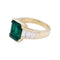 Bague 56 Bague, or jaune, émeraude et diamants. 58 Facettes 33327