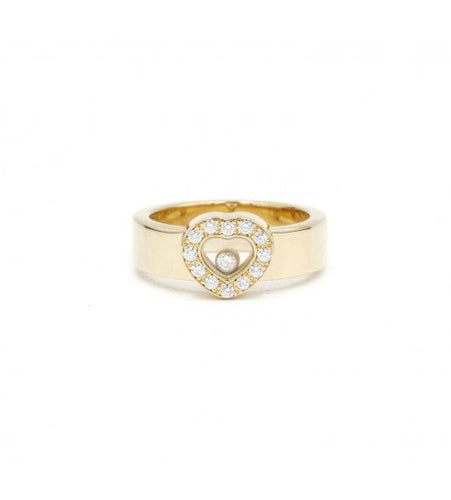 Bague 57 / Jaune / Or 750 Bague Happy Diamonds CHOPARD 58 Facettes R220061