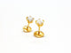 Boucles d'oreilles Boucles d'oreilles Puces Or jaune Diamant 58 Facettes 06429CD