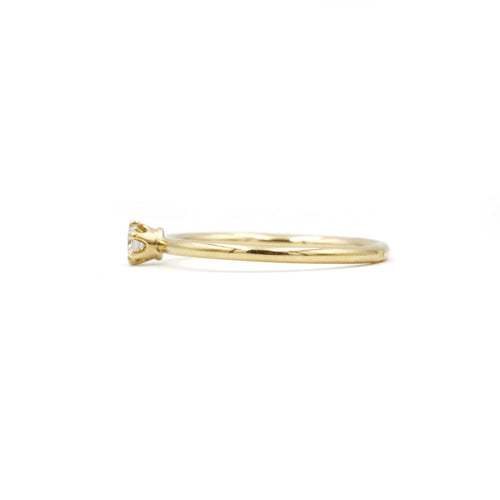 Bague 53 Solitaire Or jaune & Diamant 0.10ct 58 Facettes 220334R