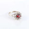 Bague Bague Marguerite Grenat Diamants 58 Facettes