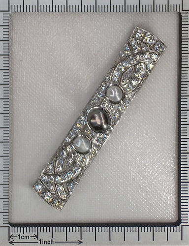 Broche Broche vintage platine diamants et perles 58 Facettes 23180-0375