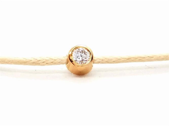Bracelet Bracelet Cordon Or rose Diamant 58 Facettes 578881RV