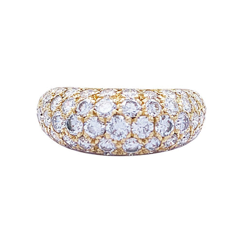Bague 46 Bague jonc en or jaune, diamants. 58 Facettes 32328