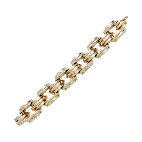 Bracelet Bracelet Tank, trois tons d'or. 58 Facettes 31963