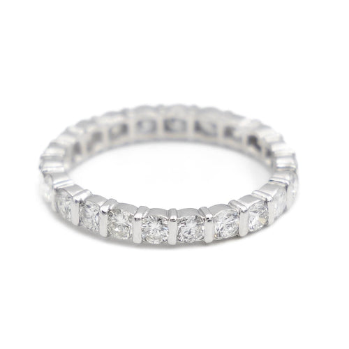 Bague 59 Bague Alliance américaine Platine Diamant 58 Facettes 1875647CN
