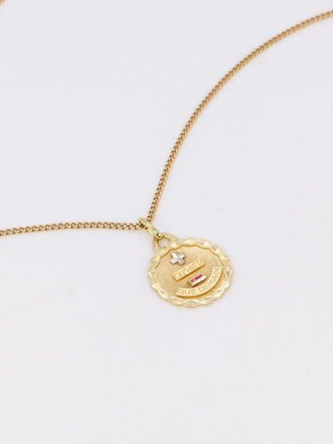 Pendentif AUGIS - Médaille Amour Plus qu’hier moins que demain 58 Facettes 894