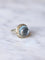 Bague vintage topaze bleue et diamants sur or et argent 58 Facettes