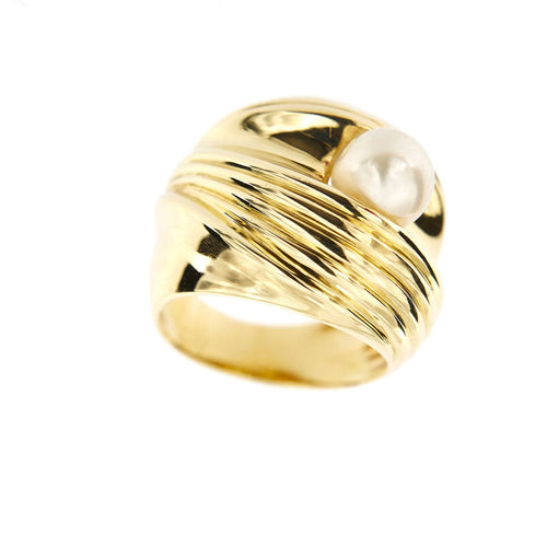 Bague 55 Bague bandeau perle 58 Facettes 29788A