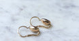 Boucles d'oreilles Dormeuses gouttes de grenat or rose 58 Facettes