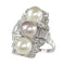 Bague 58 Bague de fiançailles diamant et perle 58 Facettes 22297-0116