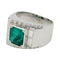 Bague 49 Bague Art Déco en platine, émeraude et diamants. 58 Facettes 31604