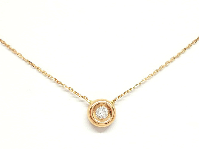 Collier Collier Or rose Diamant 58 Facettes 579110RV