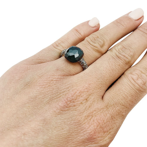 Bague 48 Bague Pomellato, "Capri", or rose, diamants noirs et onyx. 58 Facettes 32445