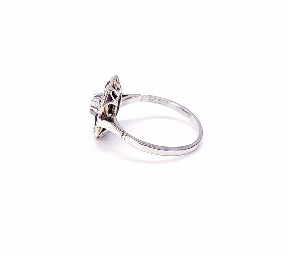 Bague 54 Bague Art Déco Platine Or jaune Diamants 58 Facettes Bag.Geom.ArtD758