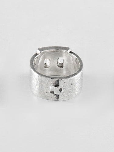 Bague 51 Bague Hermès Heraclès en Argent 58 Facettes