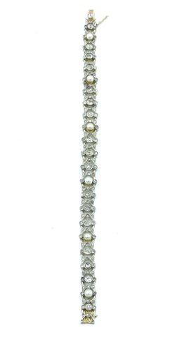 Bracelet Bracelet Or Argent Perles Diamants 58 Facettes