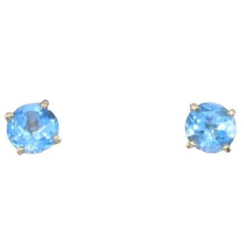 Boucles d'oreilles Clous topazes, en or jaune 58 Facettes 063351
