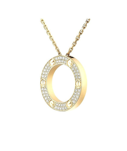 Collier CARTIER. Collection LOVE, collier en or jaune et diamants 58 Facettes