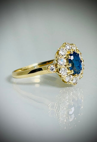 Bague Bague Pompadour Saphir et Diamants 58 Facettes