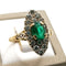 Bague Bague Marquise émeraude et diamants 58 Facettes 2061