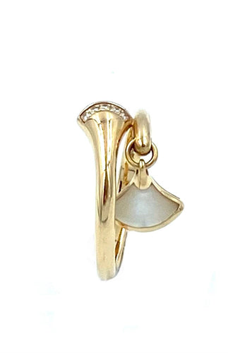Bague BVLGARI. Bague Diva’s dream or rose, diamants et nacre 58 Facettes