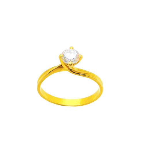 Bague 56 Bague Solitaire Or et Oxyde 58 Facettes 20400000615