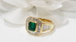 Bague 52 Bague émeraude et diamants 58 Facettes 32146