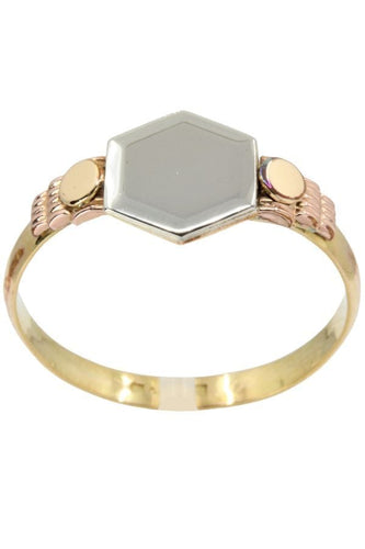 Bague CHEVALIÈRE ANCIENNE 3 ORS 58 Facettes 042061