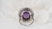 Bague Bague Pompadour or blanc et platine saphir violet et diamants 58 Facettes 31305