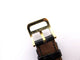 Montre montre HERMES medor 23 mm quartz en plaque or et cuir noir en 58 Facettes 243860