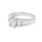 Bague 52 Bague solitaire accompagné de diamants baguette. 58 Facettes 30920
