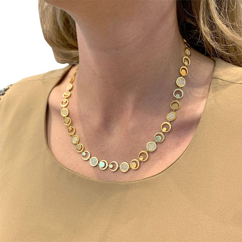 Collier Collier Fred "Moon Light" en or jaune, diamants. 58 Facettes 31689
