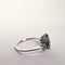 Bague Bague en or blanc diamants et saphirs 58 Facettes 5555