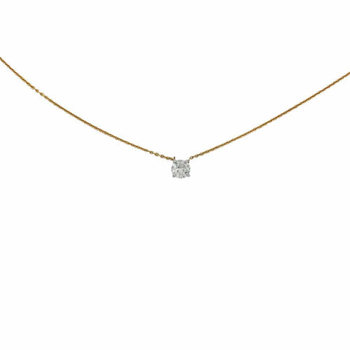 Collier Collier solitaire, or jaune et blanc. 58 Facettes 31949