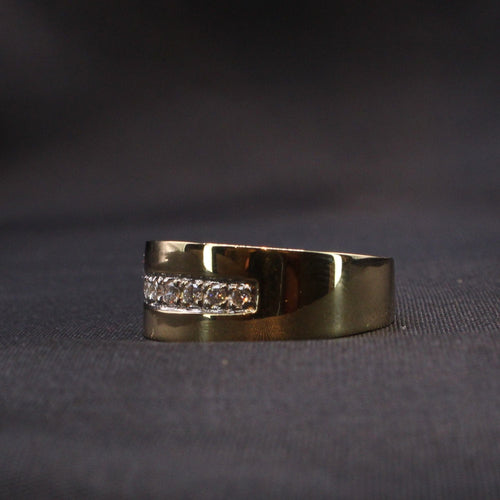 Bague Bague ruban Or jaune Diamants 58 Facettes