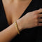 Bracelet Bracelet ancienne gourmette verre turquoise et perles fines 58 Facettes 21-599