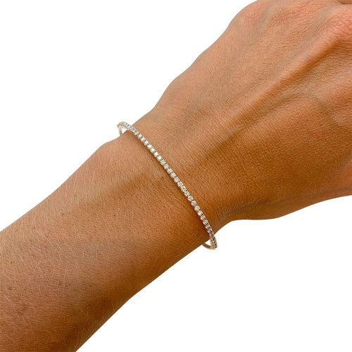 Bracelet Bracelet jonc diamants or rose. 58 Facettes 31704