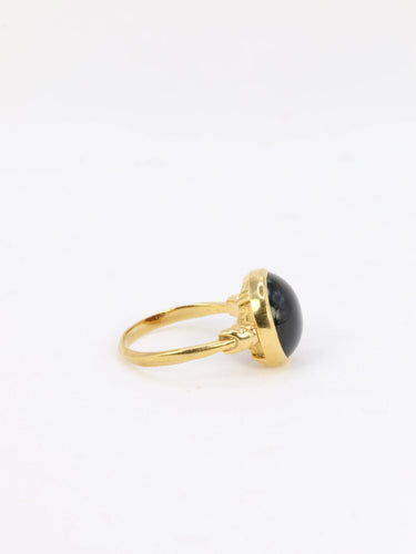 Bague Bague vintage or jaune grenat cabochon 58 Facettes 810