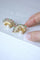 Boucles d'oreilles éventail vintage en or jaune, perle, saphir, rubis, émeraude 58 Facettes