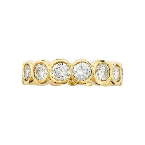 Bague 52 Alliance tour complet or jaune, diamants. 58 Facettes 31398