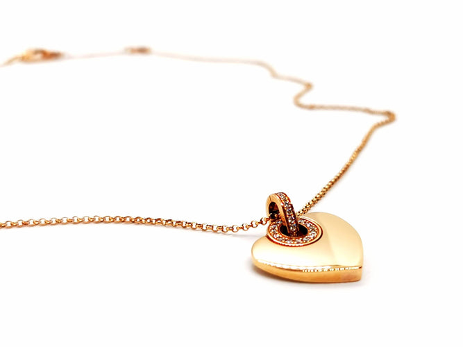 Collier Bulgari Collier Coeur Cuore Or rose Diamant 58 Facettes 1244795CN