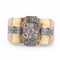 Bague Bague Tank en platine et or 58 Facettes 1